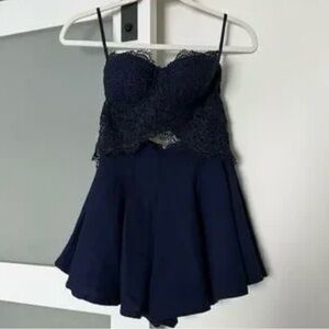 Selfie Leslie navy blue romper never worn